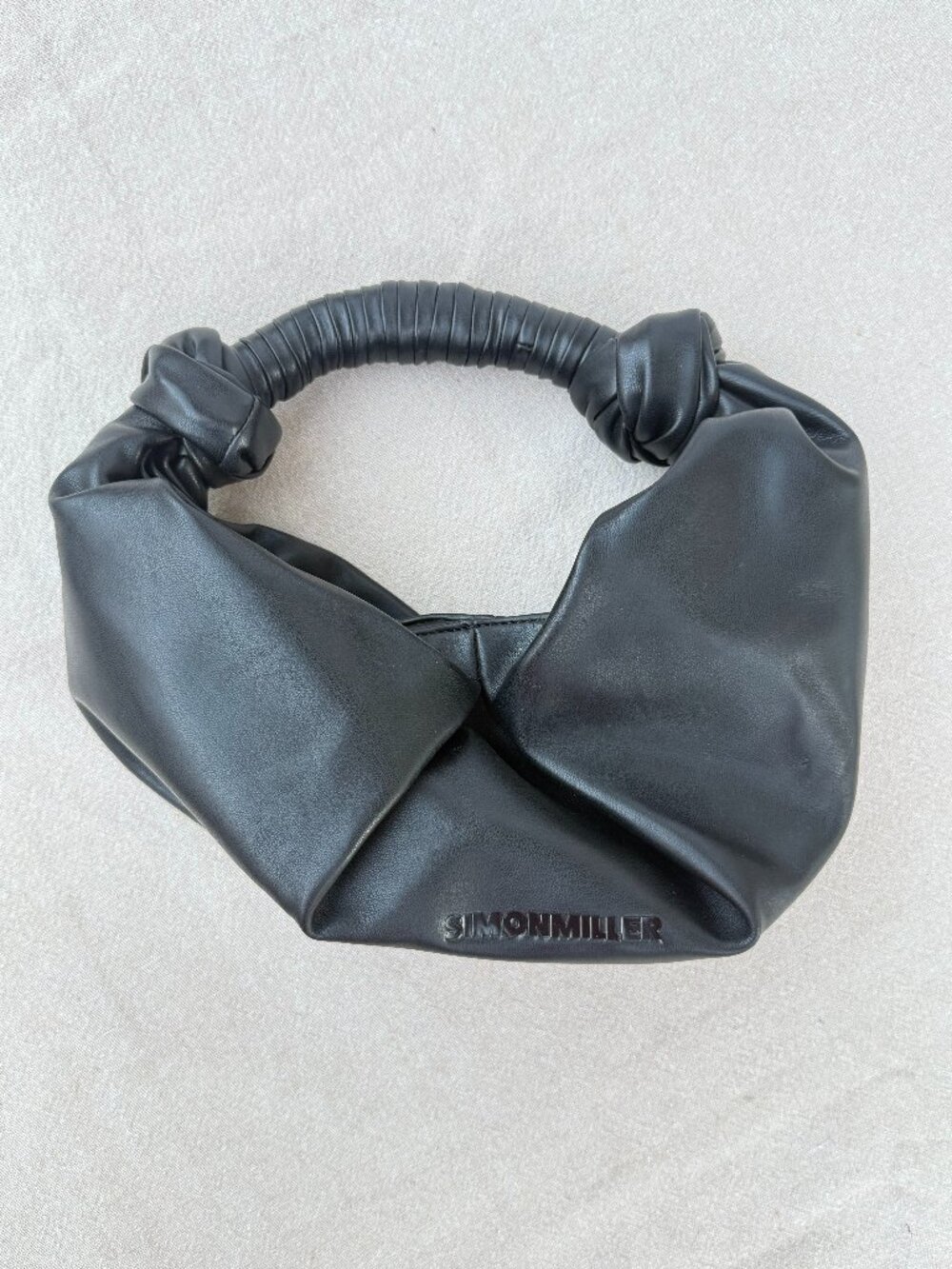 Simon Miller Lopsy Black Ruched Shoulder Bag
